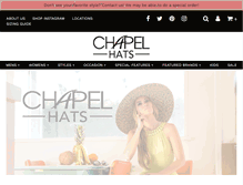 Tablet Screenshot of chapelhats.com